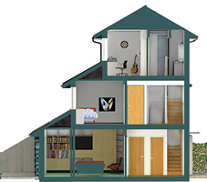 Smart low energy house. Code for Sustainable Homes Level 5. Smart house section